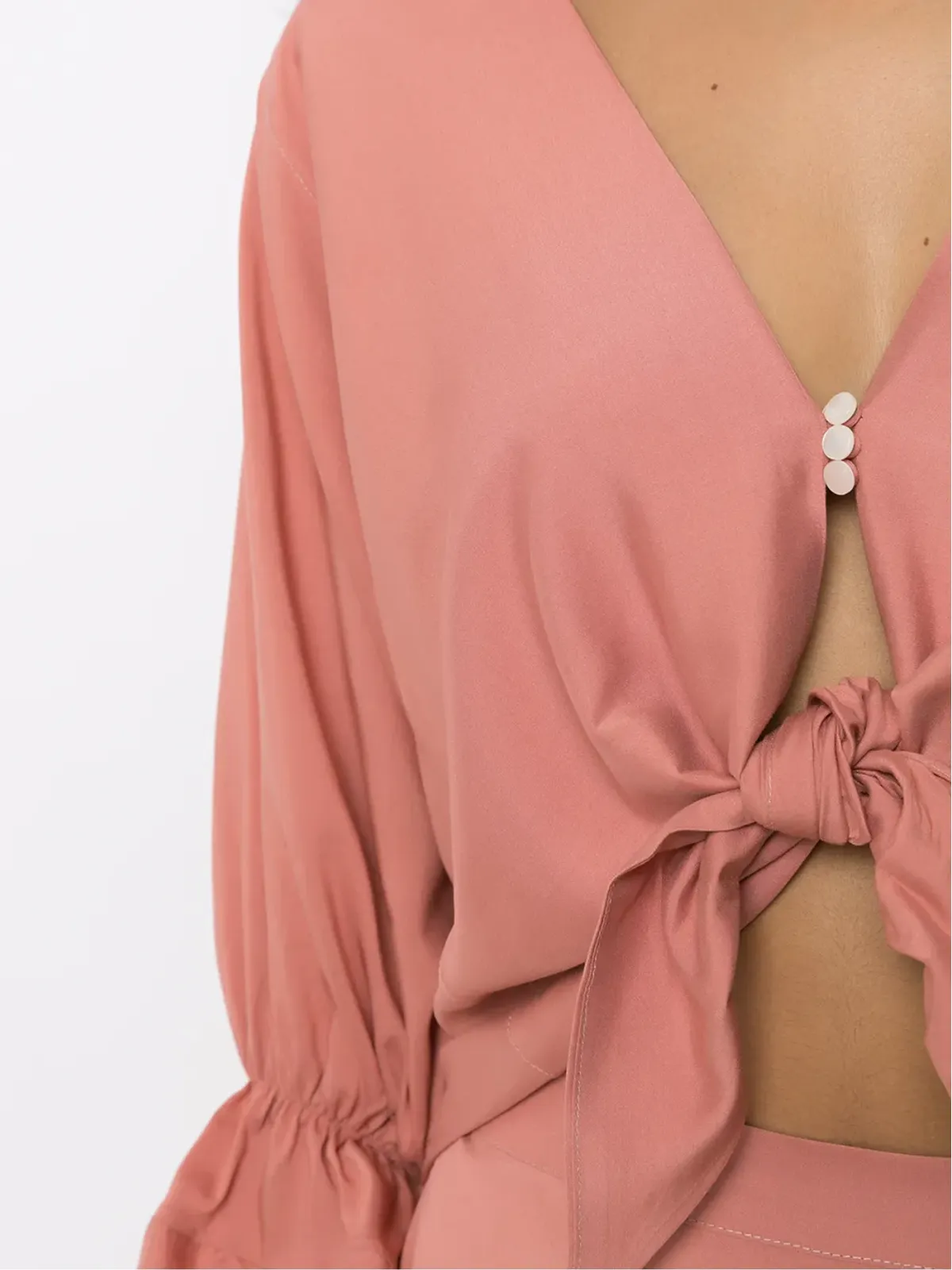 Clube Bossa Rubin knot-detail blouse - Neutrals - 画像5