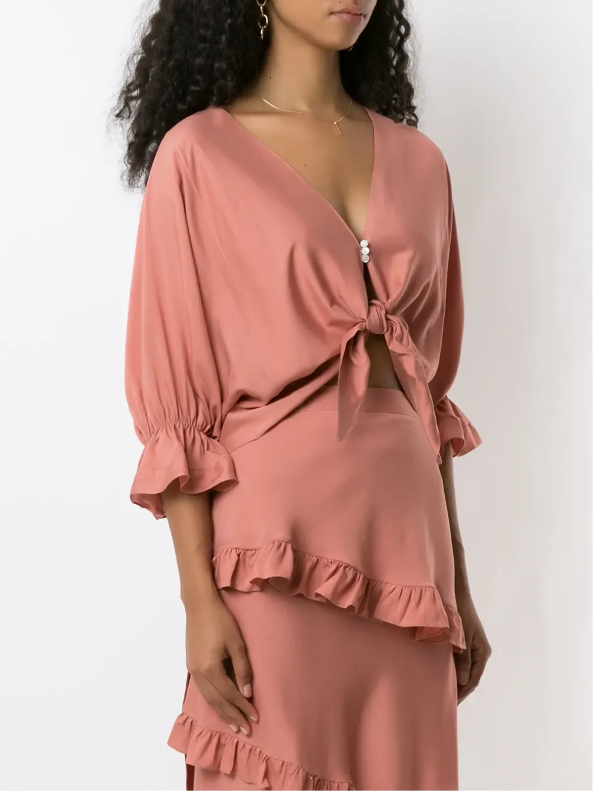Clube Bossa Rubin knot-detail blouse - Neutrals - 画像3