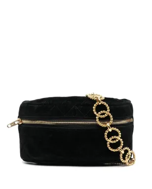 CHANEL Pre-Owned 1980s ダイヤモンドキルティング ベルトバッグ - ブラック - サムネイル1