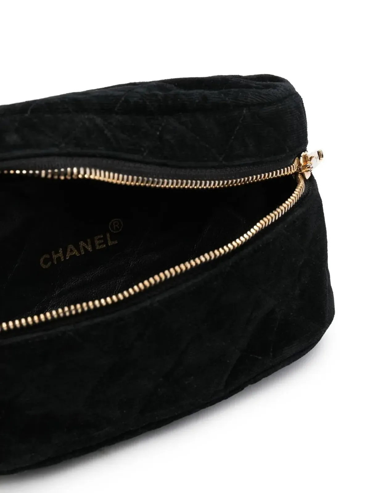 CHANEL Pre-Owned 1980s ダイヤモンドキルティング ベルトバッグ - ブラック - 画像5