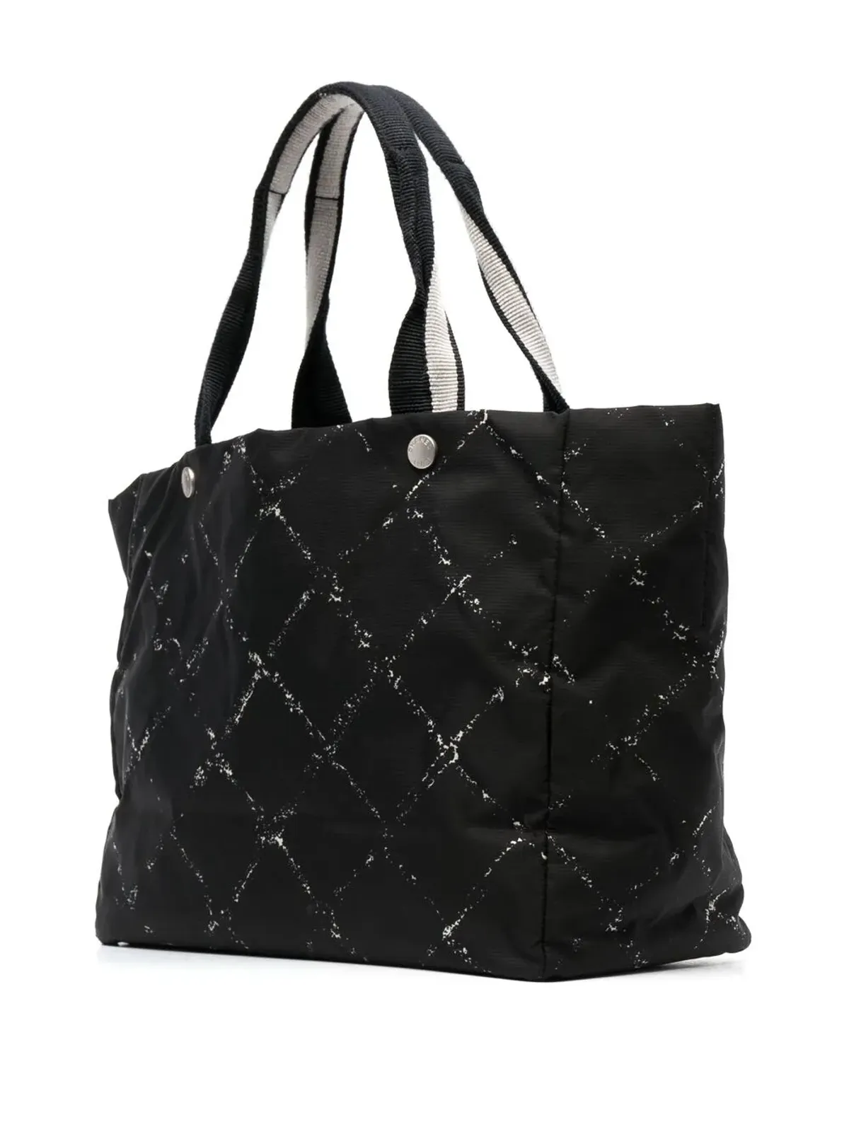 CHANEL Pre-Owned ダイヤモンドプリント トートバッグ - ブラック - 画像3