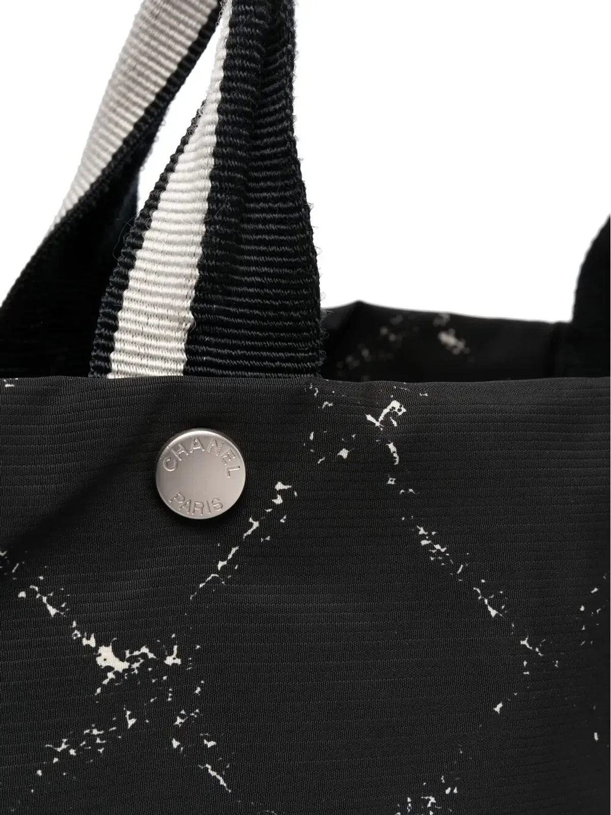 CHANEL Pre-Owned ダイヤモンドプリント トートバッグ - ブラック - 画像4