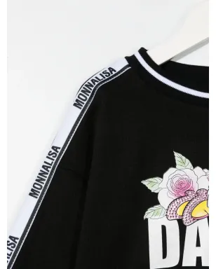 Monnalisa デイジープリント クロップド スウェットシャツ - サムネイル3