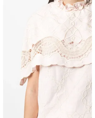 Alberta Ferretti 刺繍入りショートスリーブブラウス - ピンク - サムネイル5