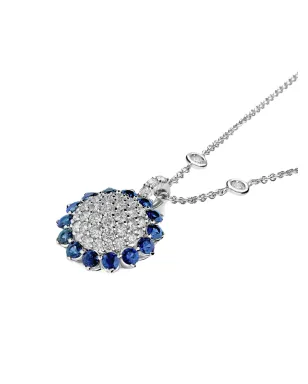 LEO PIZZO 18K white gold Aurora diamond and sapphire necklace - Silver - サムネイル4