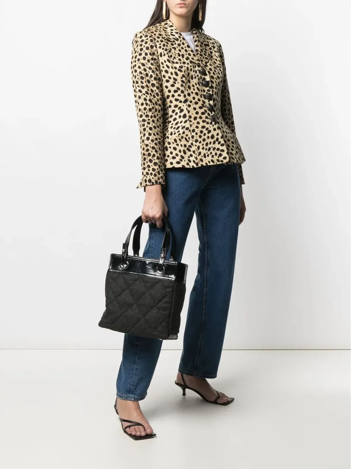 CHANEL Pre-Owned ダイヤモンドキルト トートバッグ（ブラック） - 画像2