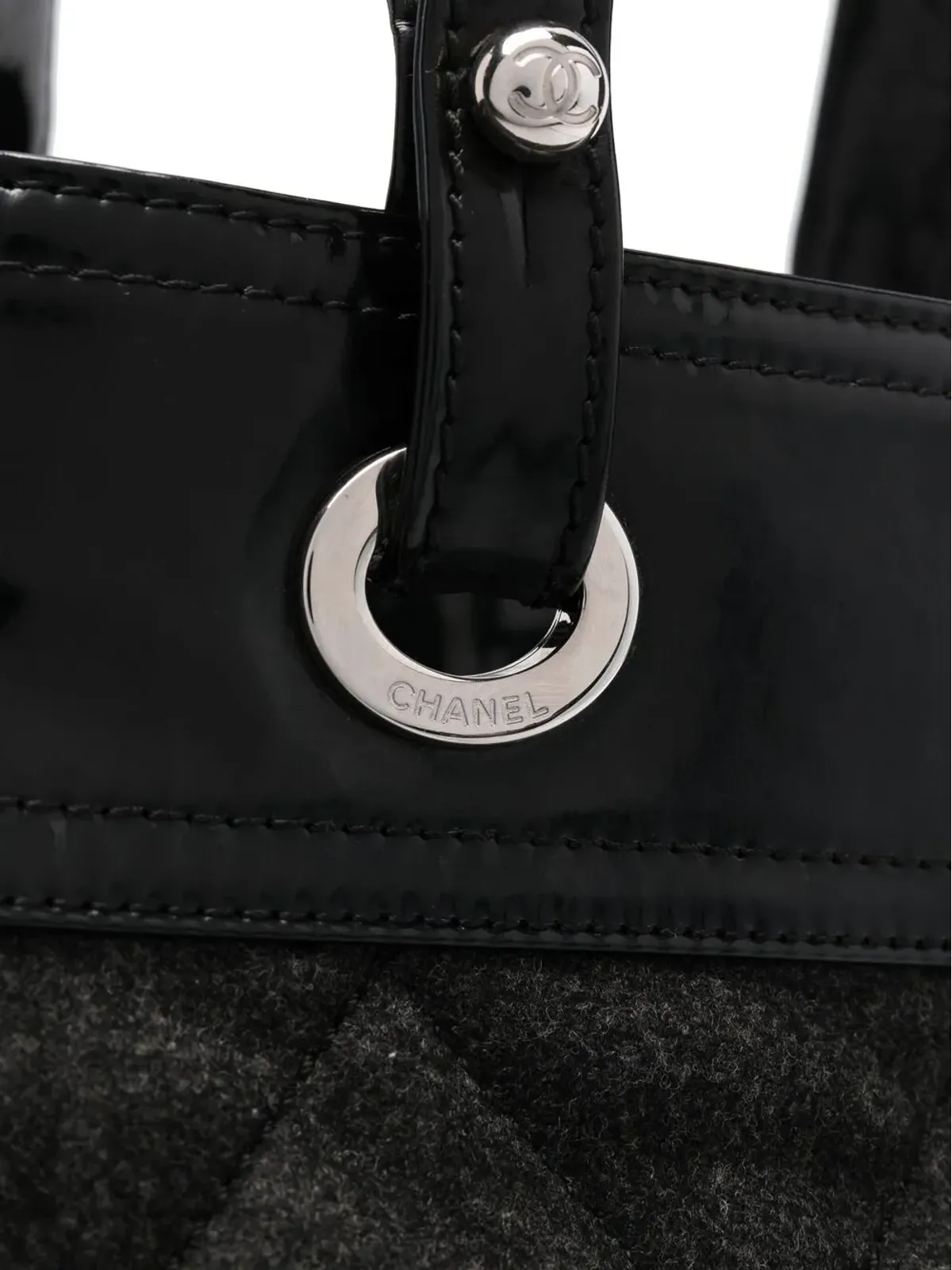 CHANEL Pre-Owned ダイヤモンドキルト トートバッグ（ブラック） - 画像4