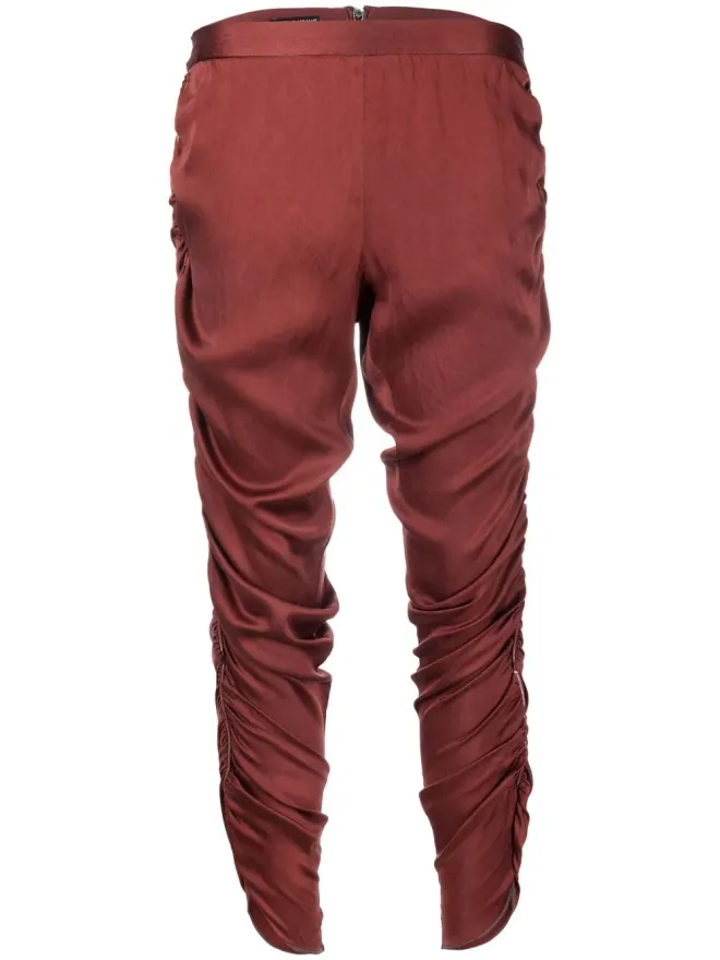 Dolce & Gabbana Pre-Owned Dolce & Gabbana Pre-Owned 2000s cropped ruched trousers - Redの商品画像