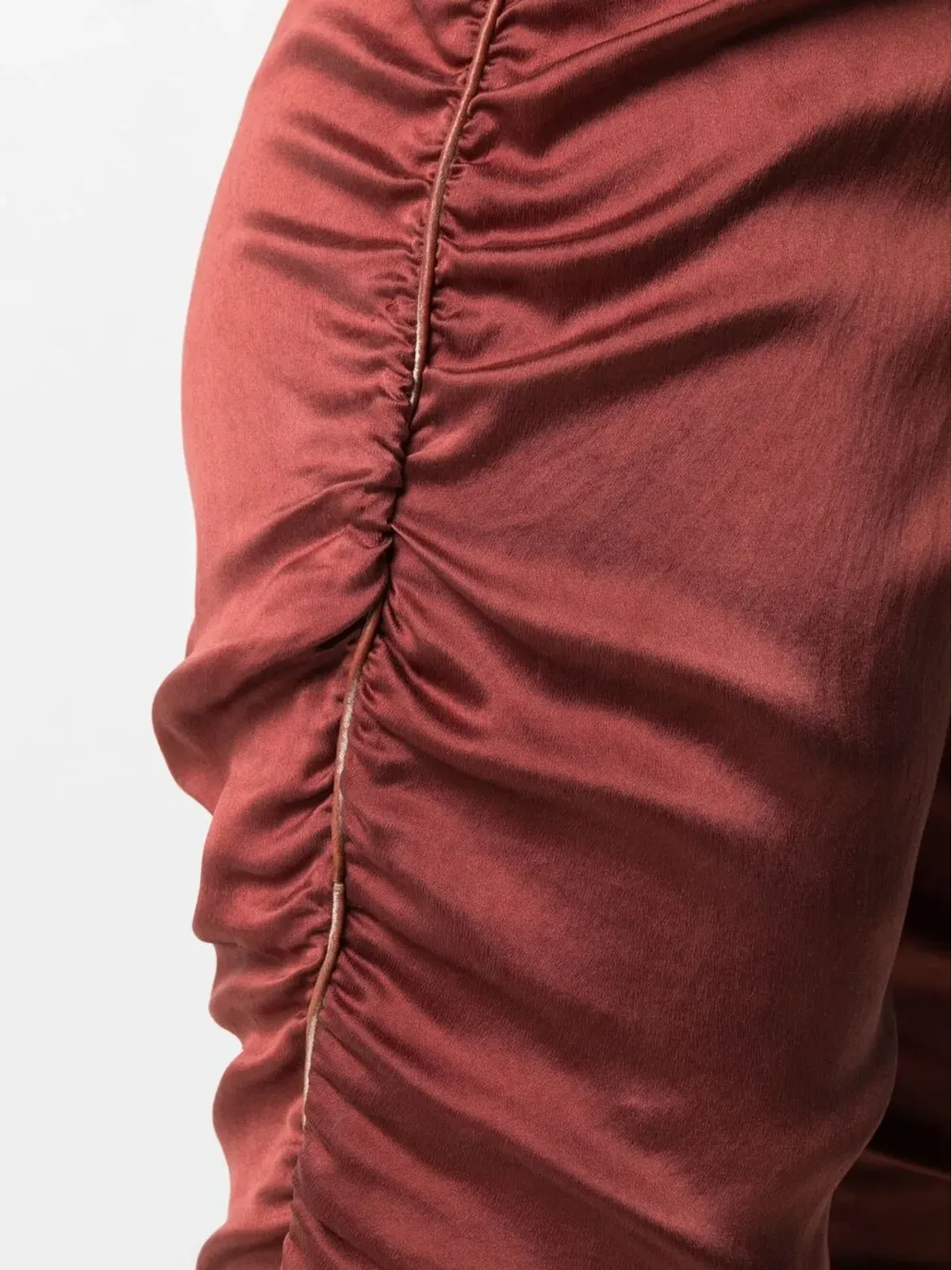 Dolce & Gabbana Pre-Owned 2000s cropped ruched trousers - Red - 画像5