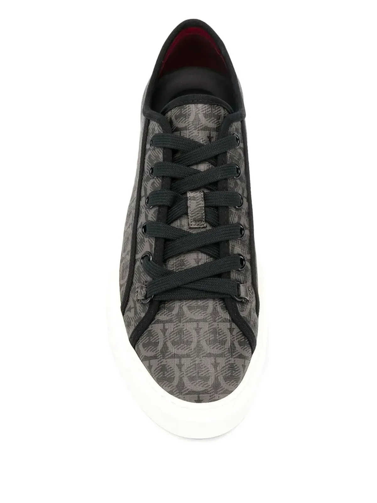 Ferragamo Anson Gancini print sneakers - Black - 画像5