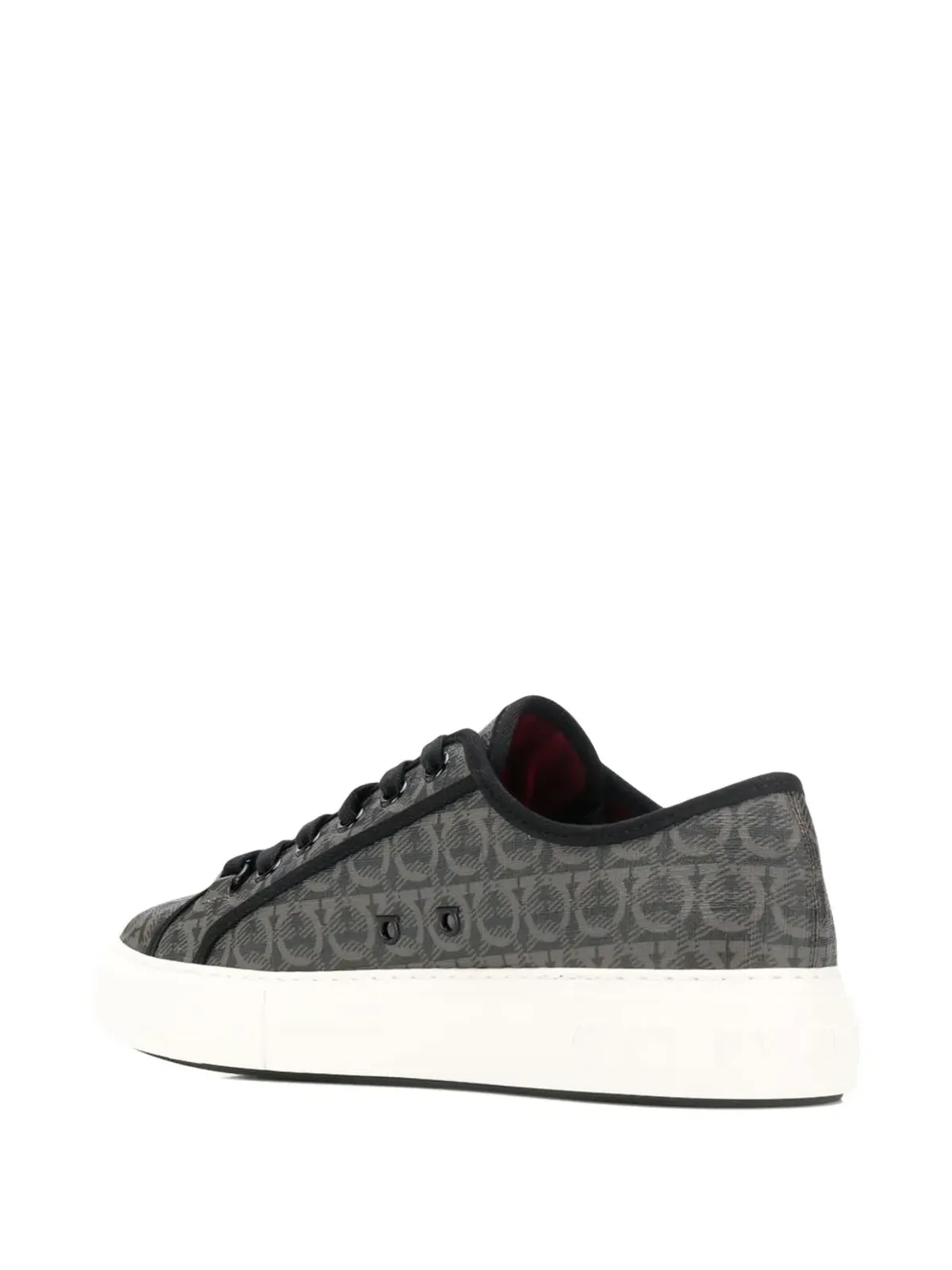 Ferragamo Anson Gancini print sneakers - Black - 画像3