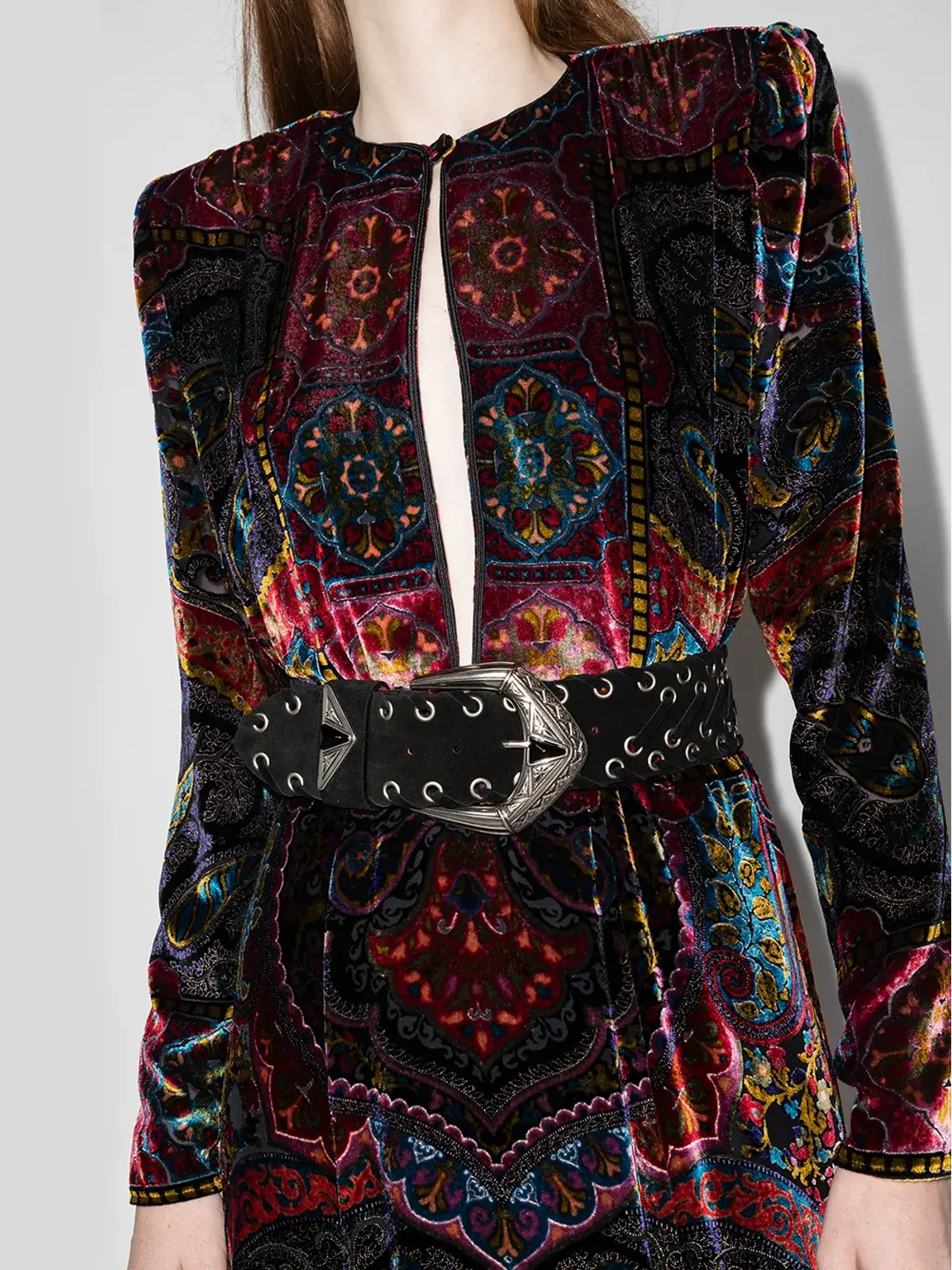 ETRO スエード腰ベルト - 画像2