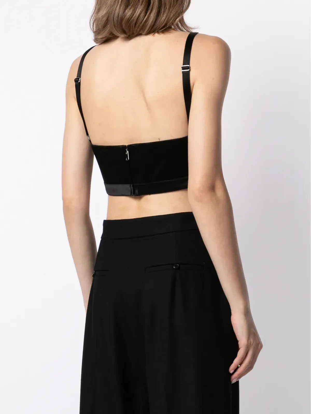 Alexander McQueen スパゲッティストラップ クロップトップ - 画像4