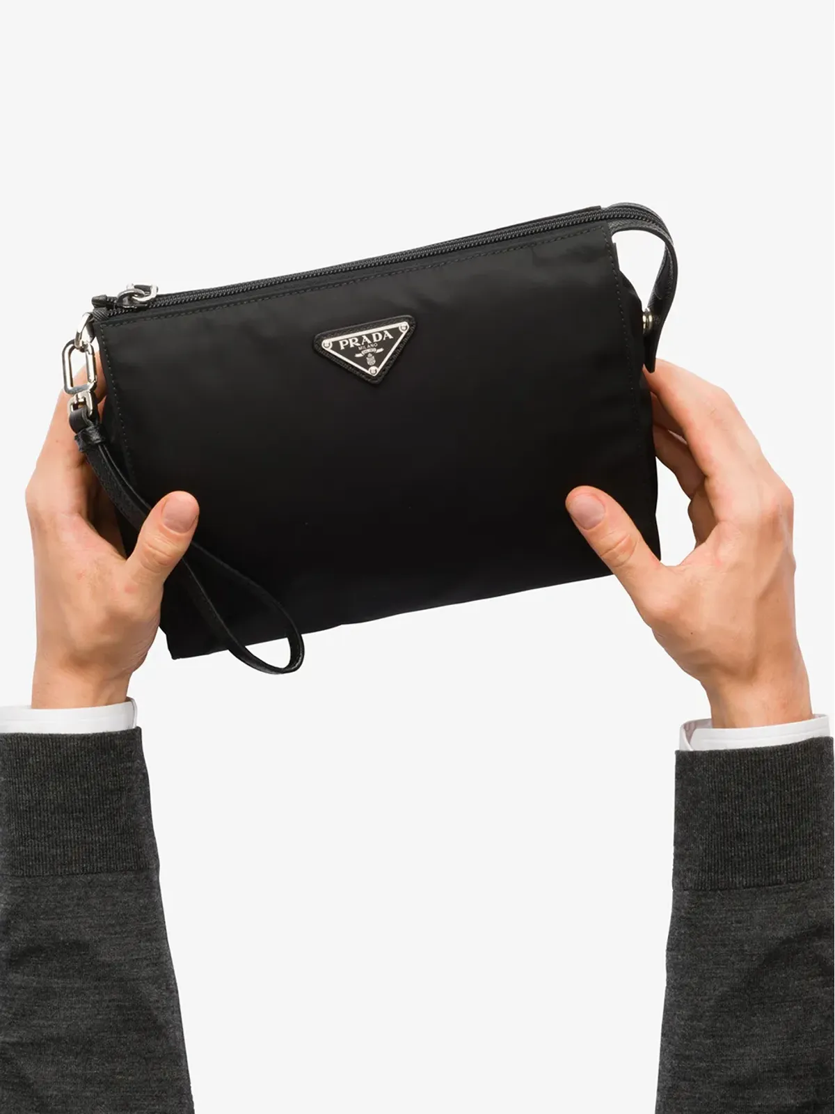 Prada Re-Nylonとサフィアーノレザーのポーチ - 画像5