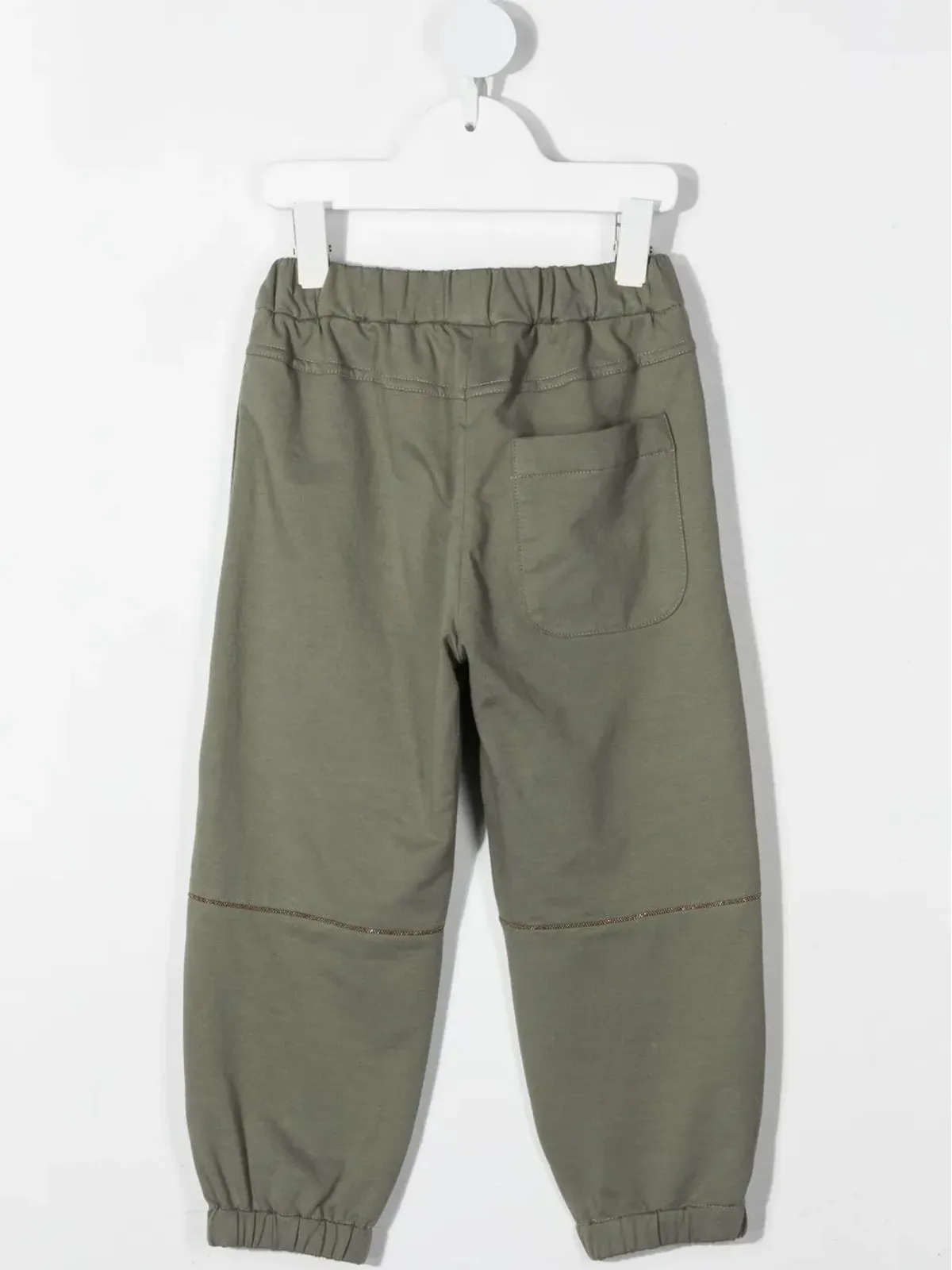 Brunello Cucinelli Kids bead-embellished track pants - Green - 画像2