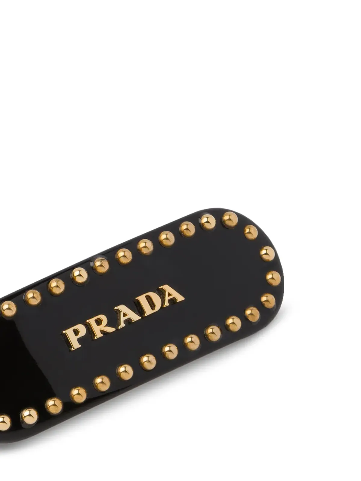 Prada ロゴプリントスタッズヘアクリップ - 画像3