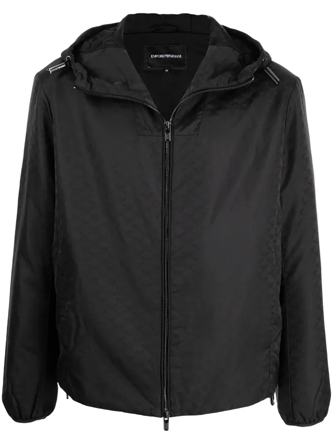 Emporio Armani Emporio Armani ジップアップフードジャケット - ブラックの商品画像