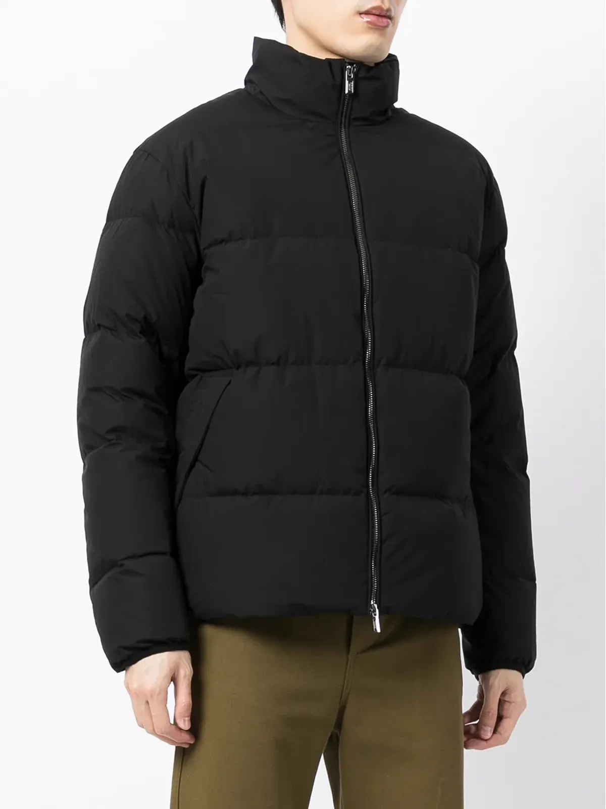 Emporio Armani パディッド ハイネック ジャケット - ブラック - 画像3