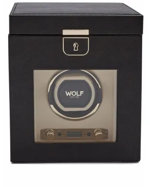 WOLF Palermo シングルウォッチワインダー ブラック - サムネイル1