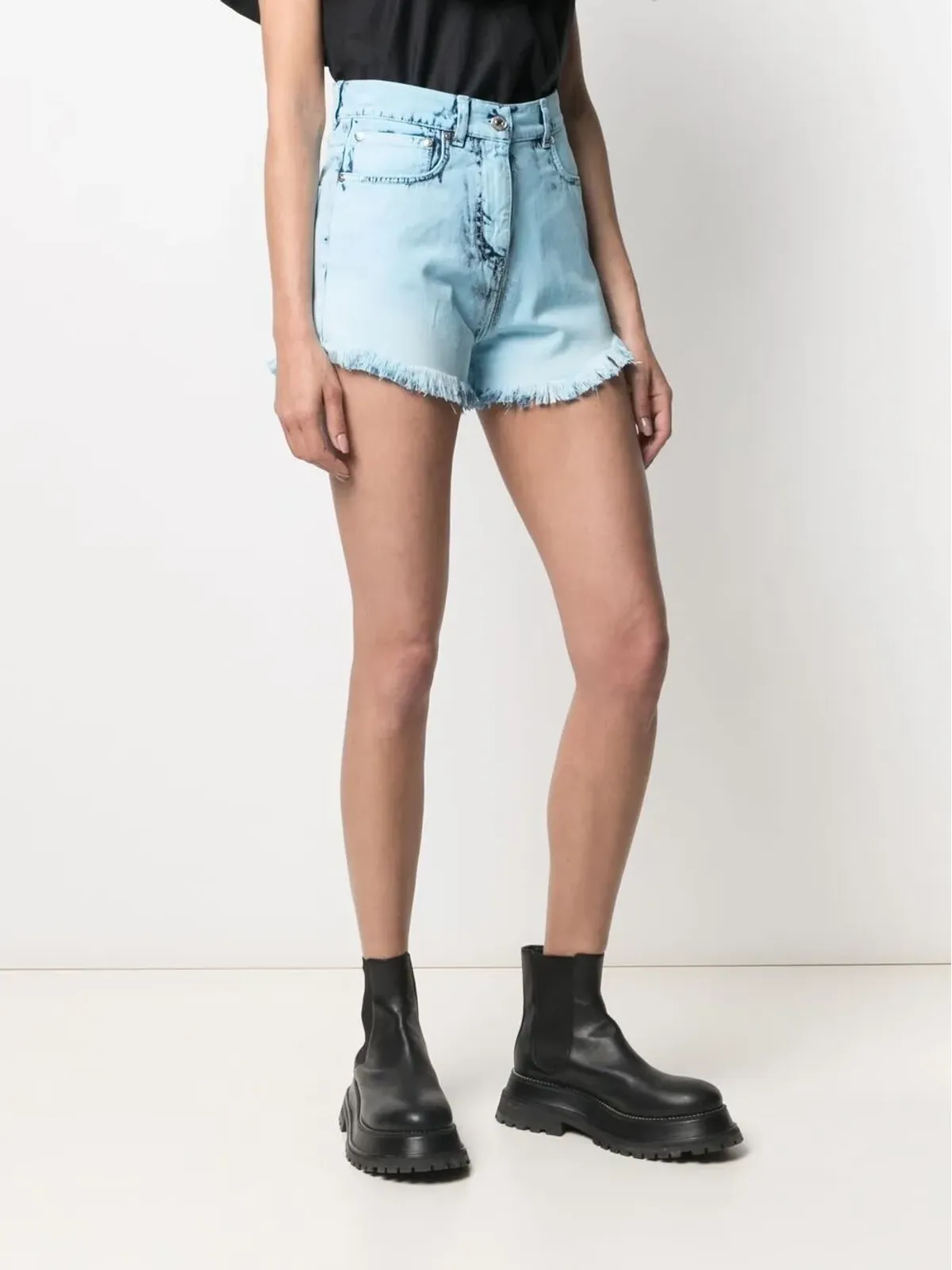 MSGM ダメージ加工デニムショーツ - 画像3