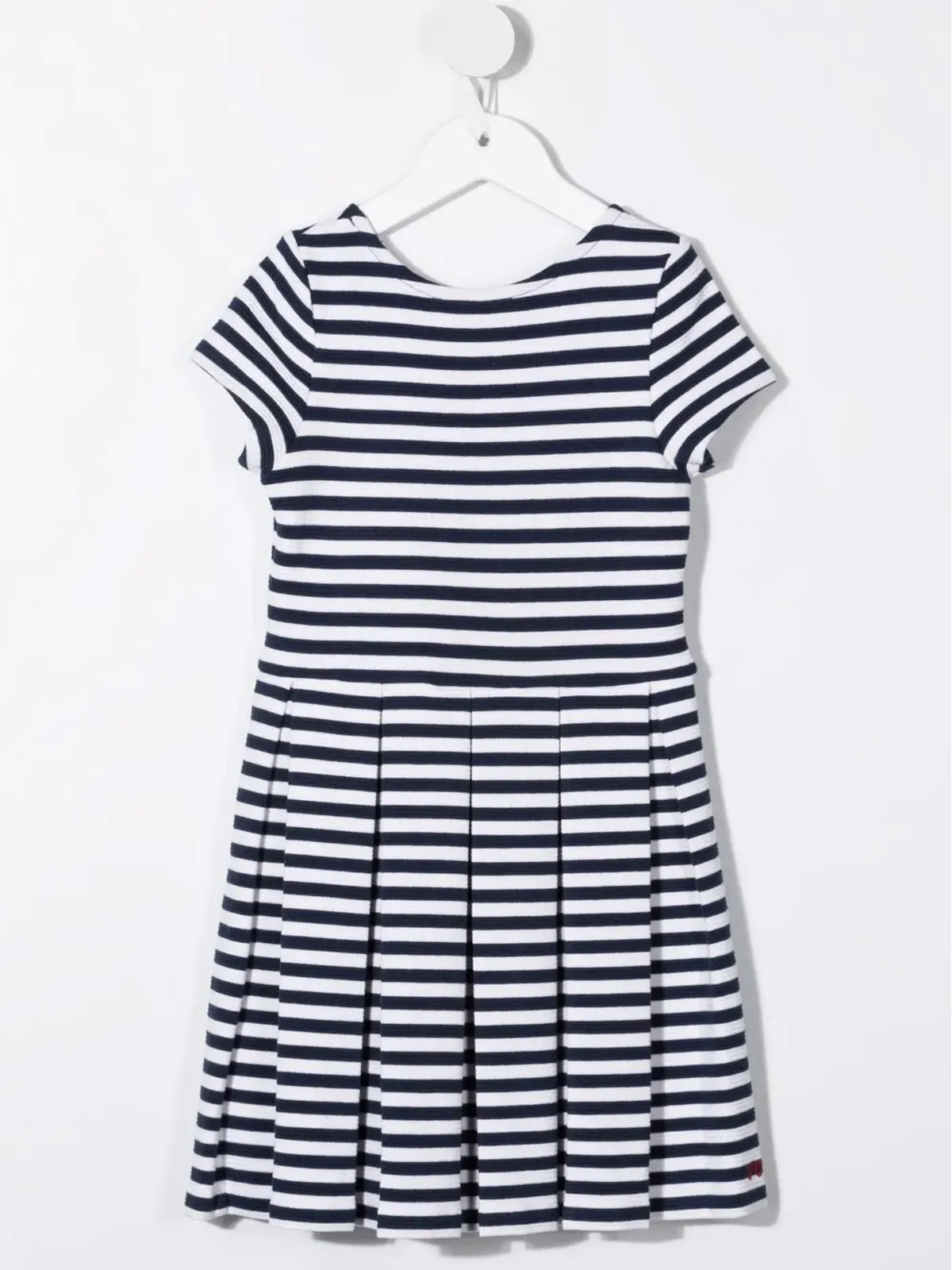 POLO RALPH LAUREN KIDS ストライプ柄プリーツスカートワンピース（ブルー） - 画像2