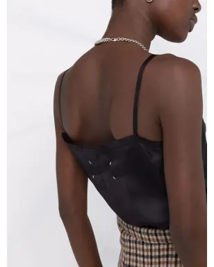 Maison Margiela チェックパネル ミディドレス - ブラック - サムネイル3