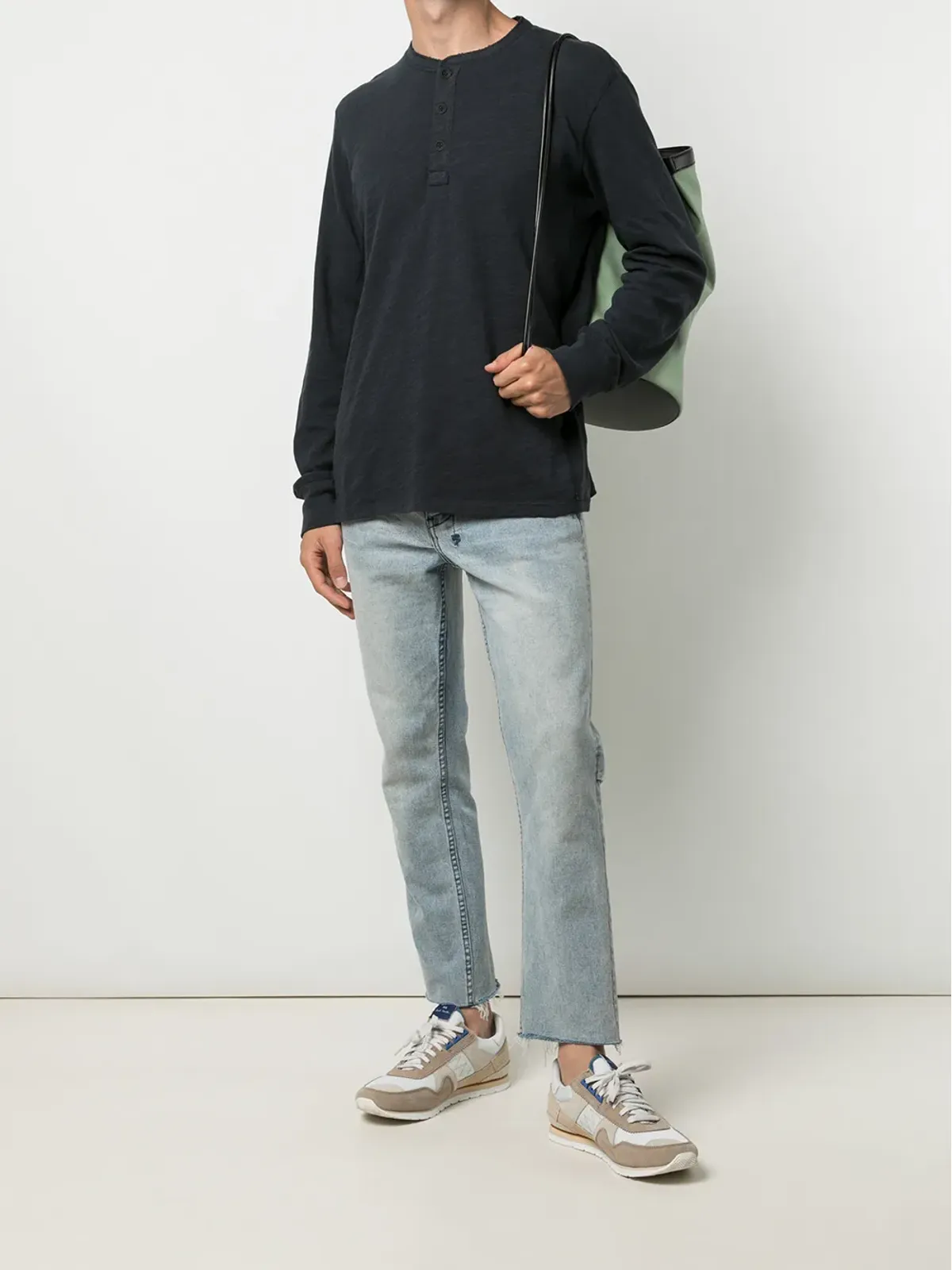 rag & bone ラウンドネック ロングスリーブトップ - 画像2