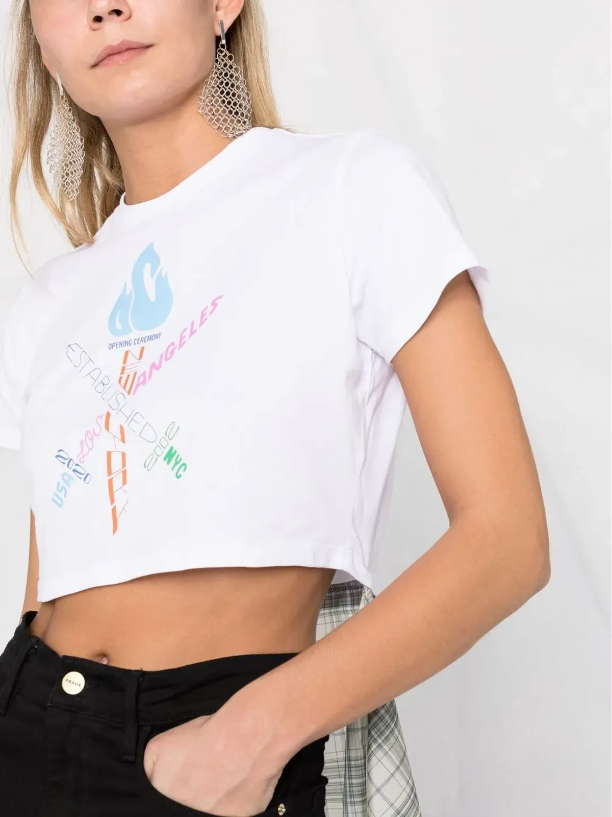 Opening Ceremony クロップド ロゴプリント Tシャツ - 画像5