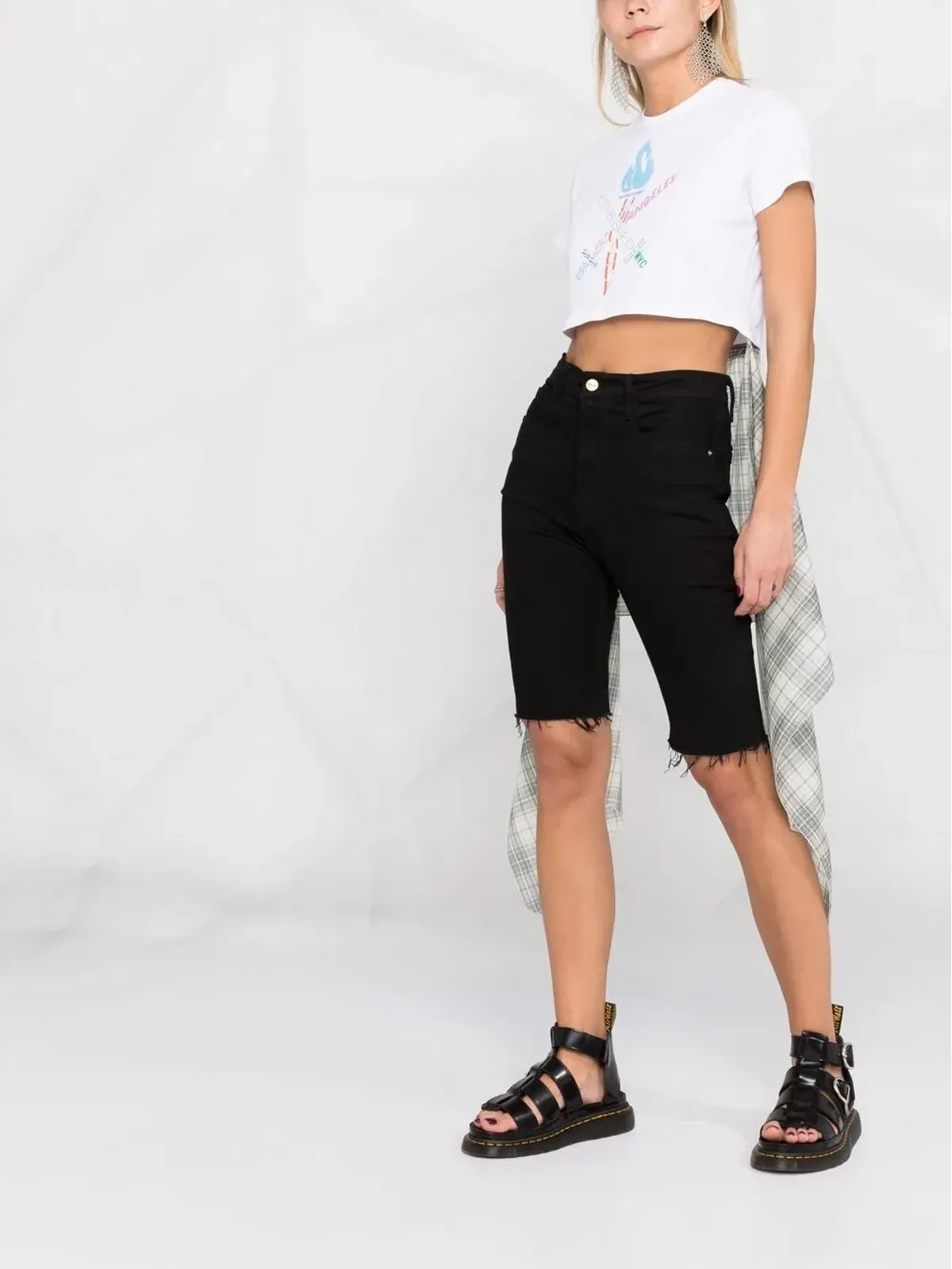 Opening Ceremony クロップド ロゴプリント Tシャツ - 画像4