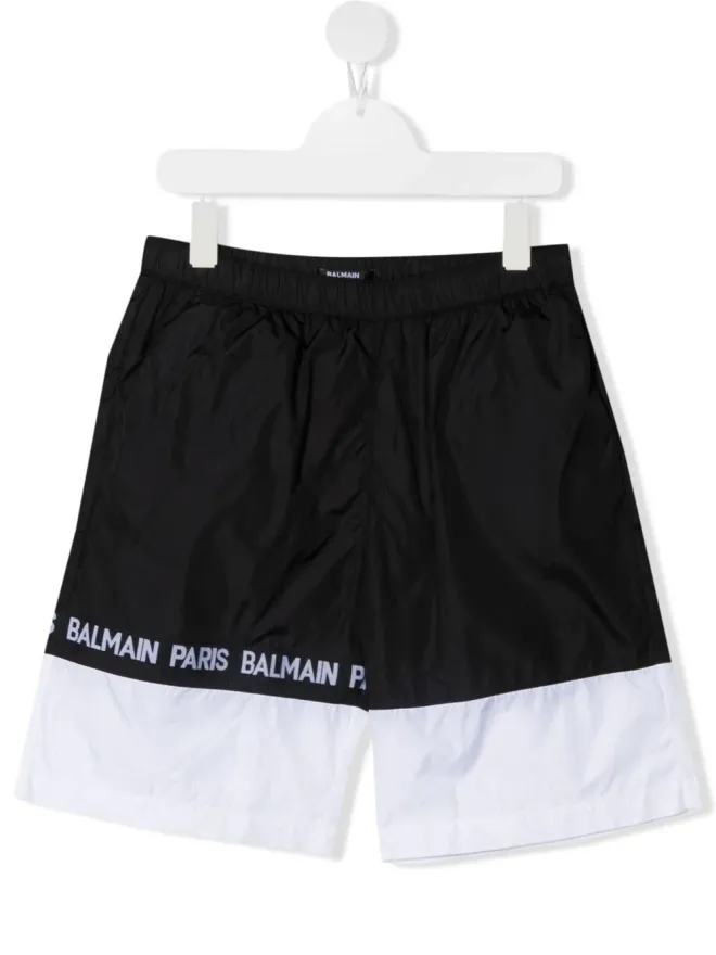 Balmain Kids Balmain Kids ロゴテープ カラー ブロック スイムショーツの商品画像