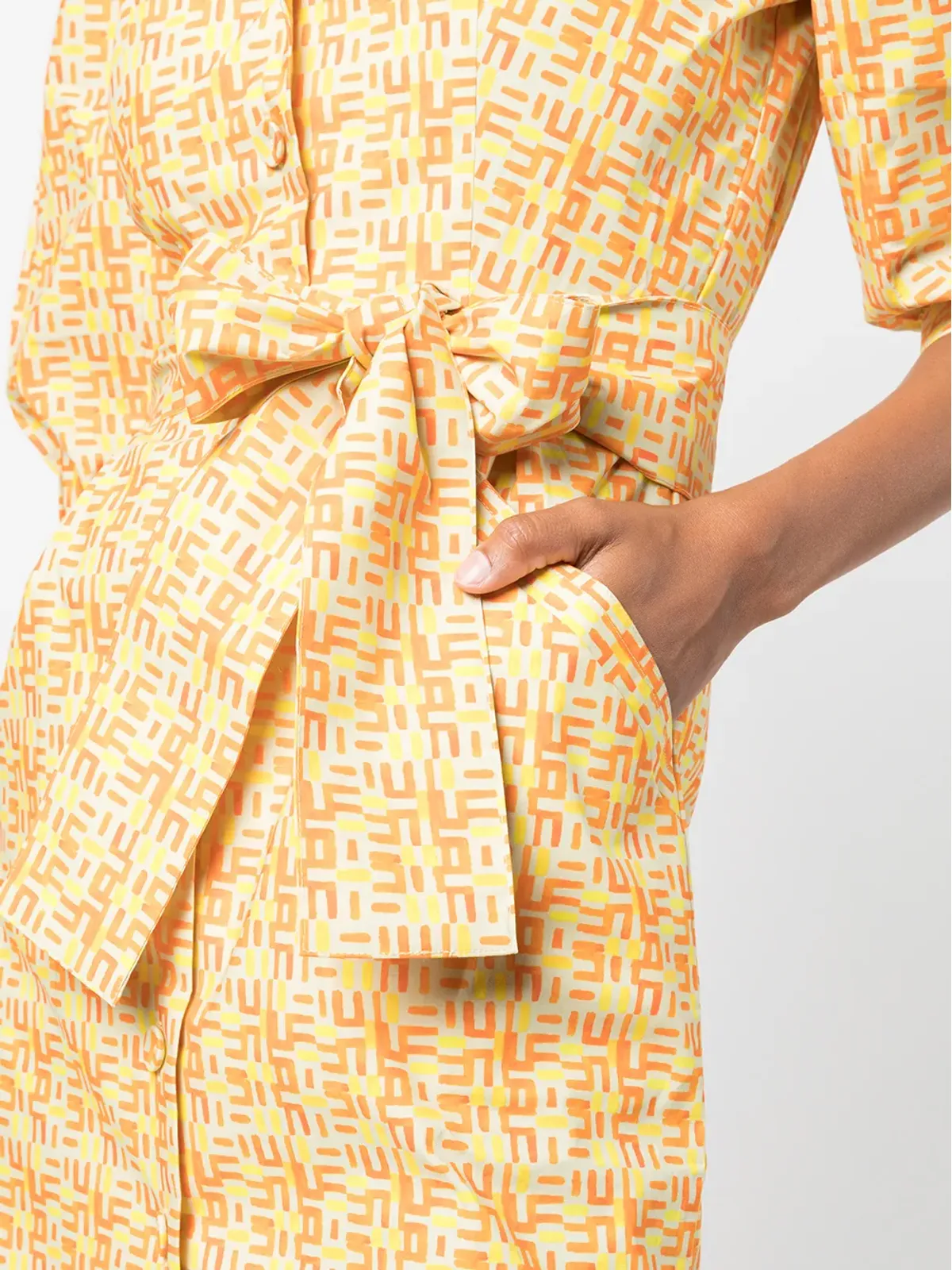 Lhd Casitas sloth-print dress - Yellow - 画像5