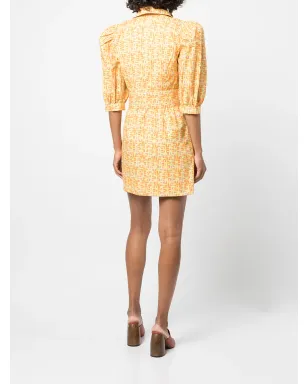 Lhd Casitas sloth-print dress - Yellow - サムネイル4