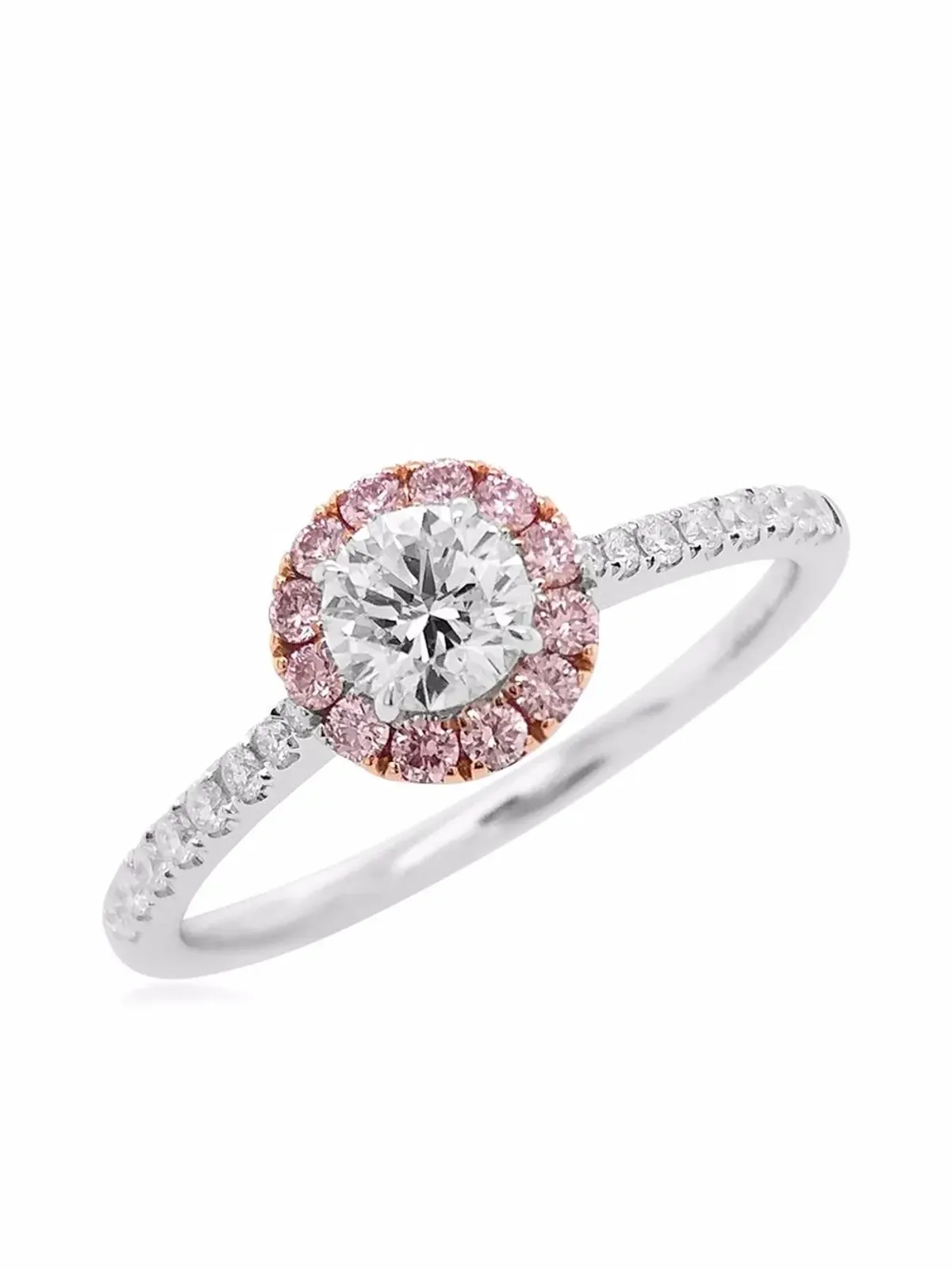 HYT Jewelry 18Kホワイトゴールド アーガイル ダイヤモンド エンゲージメントリング - 画像2