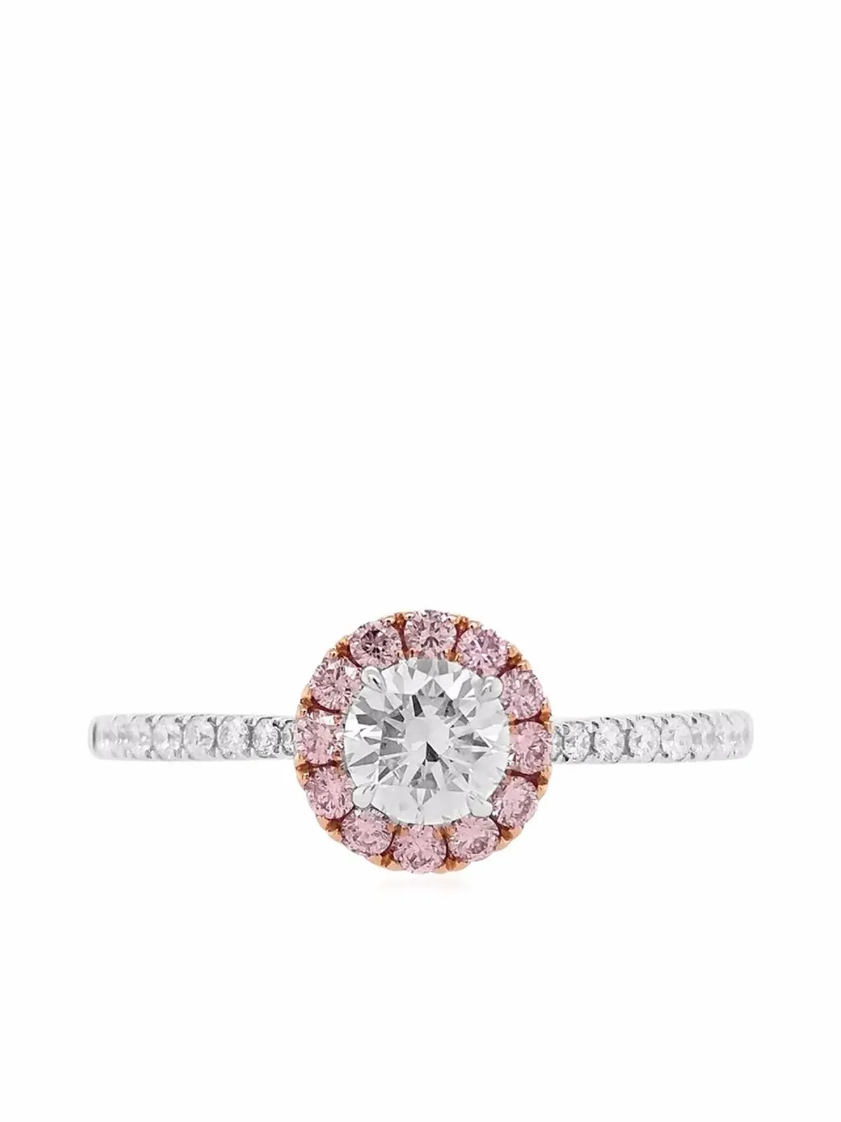 HYT Jewelry 18Kホワイトゴールド アーガイル ダイヤモンド エンゲージメントリング - 画像3