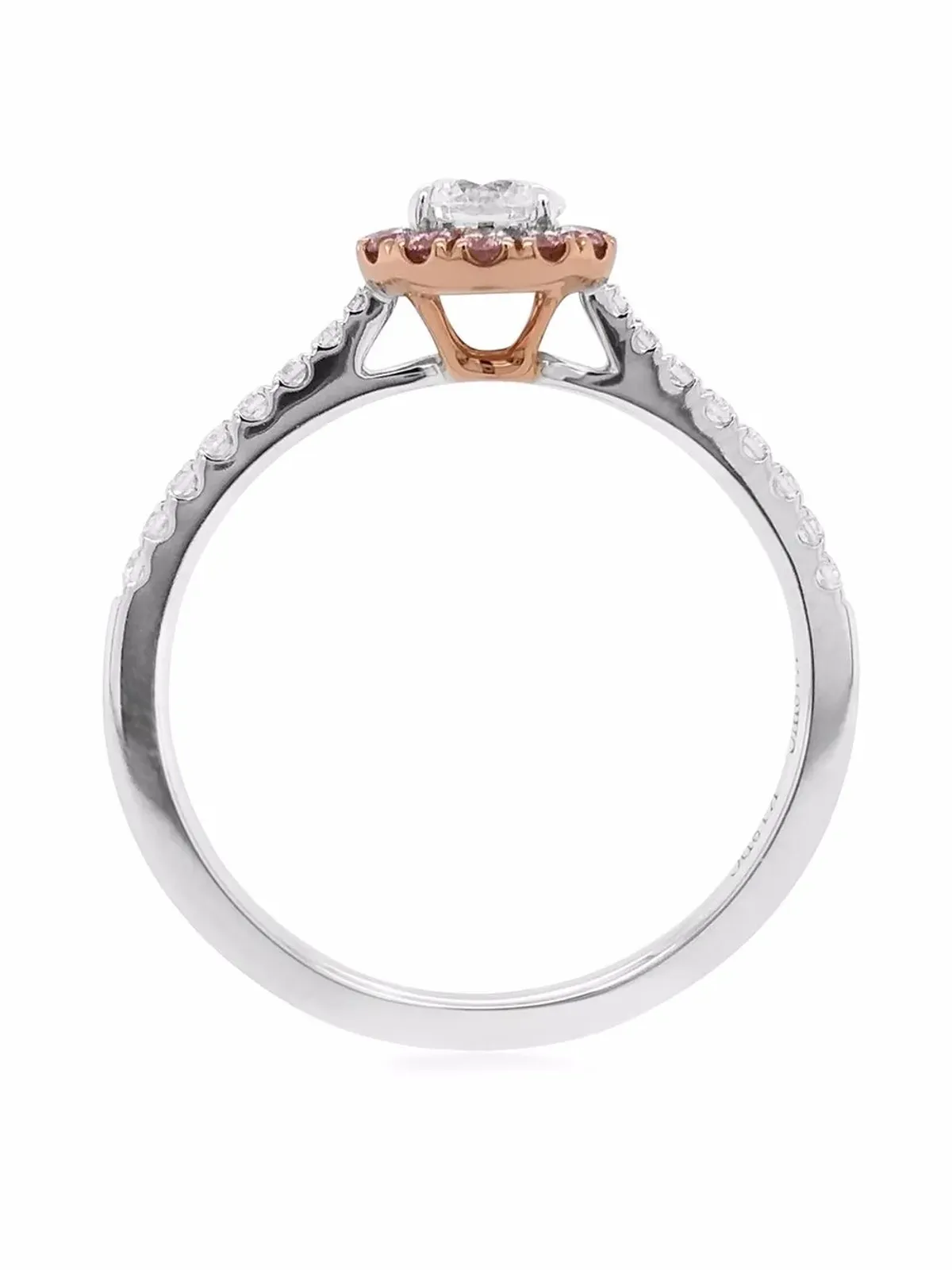 HYT Jewelry 18Kホワイトゴールド アーガイル ダイヤモンド エンゲージメントリング - 画像4