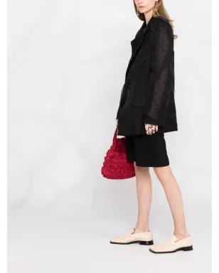 Maison Margiela シアーパネル・シングルブレストジャケット - ブラック - サムネイル4