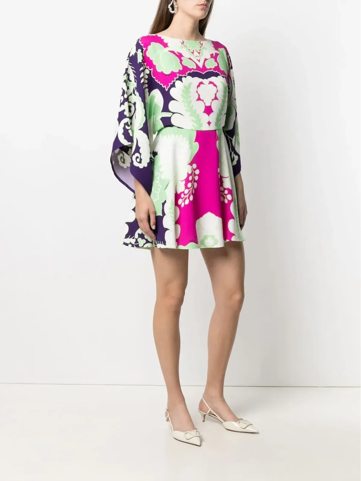 Valentino Garavani World Arazzoプリント ミニドレス - ホワイト - 画像3