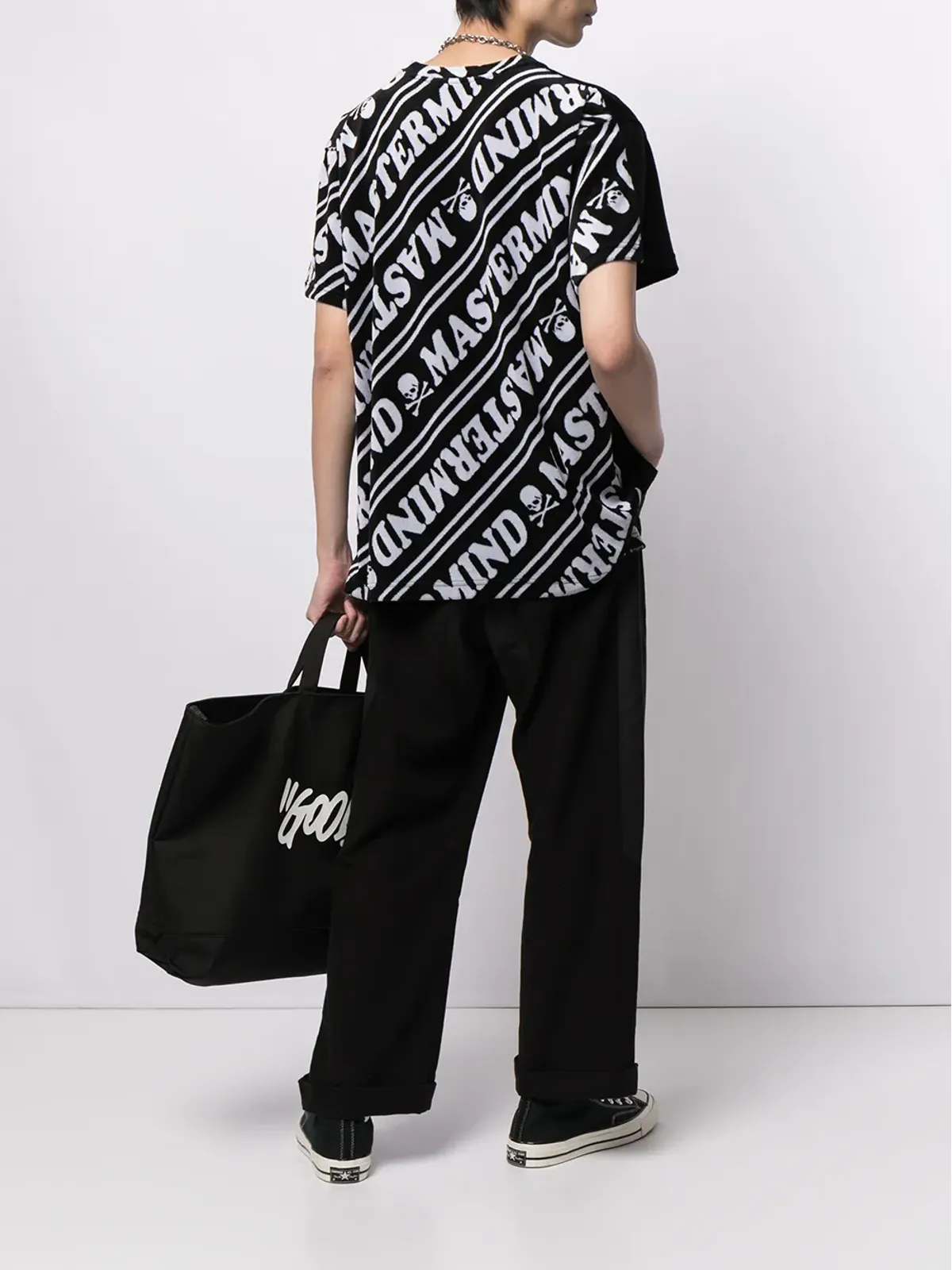 Mastermind Japan ロゴプリント ベロア Tシャツ - 画像2