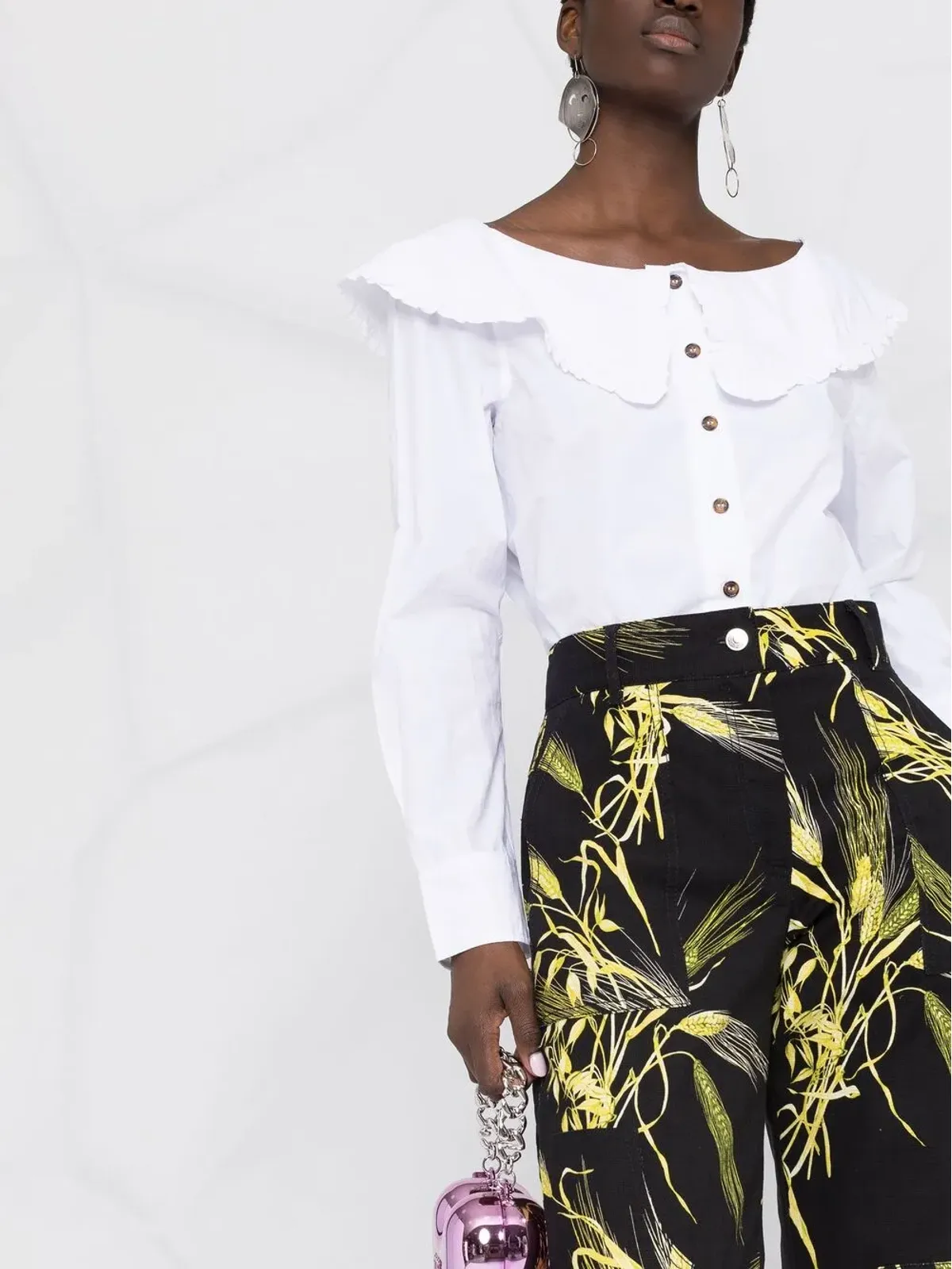 MSGM リーフ柄パンツ - 画像5