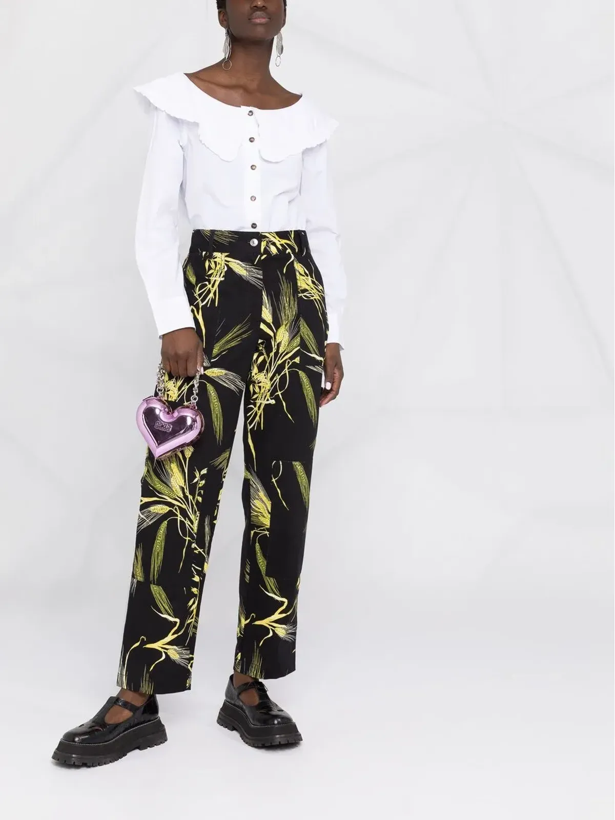 MSGM リーフ柄パンツ - 画像2