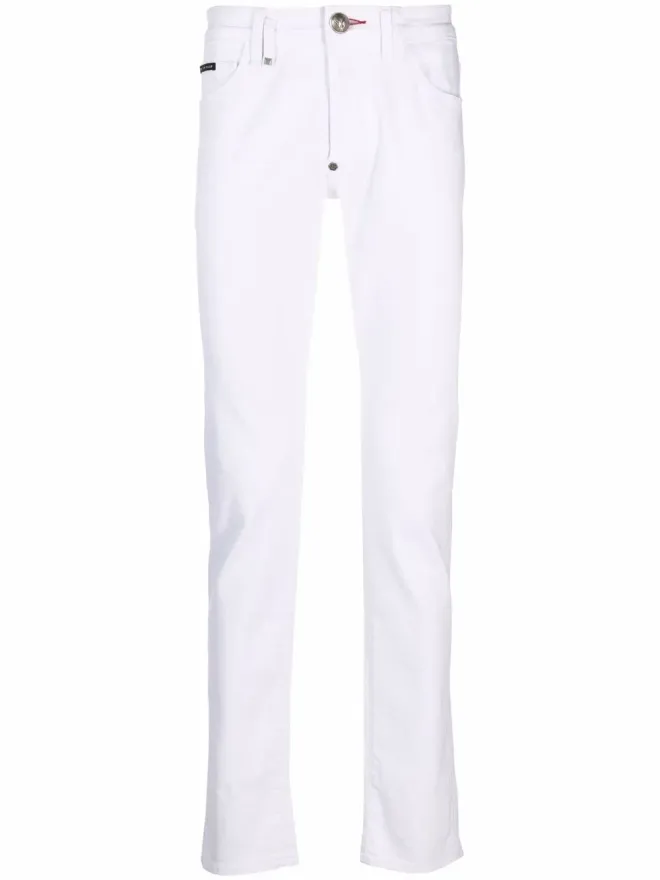 Philipp Plein Philipp Plein フィリップ プレイン スーパー ストレート カット ジーンズ - ホワイトの商品画像