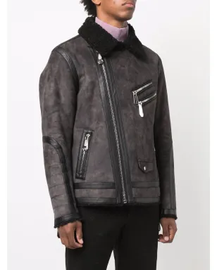 Philipp Plein アイコニックプレイン スエード バイカージャケット - ブラック - サムネイル3