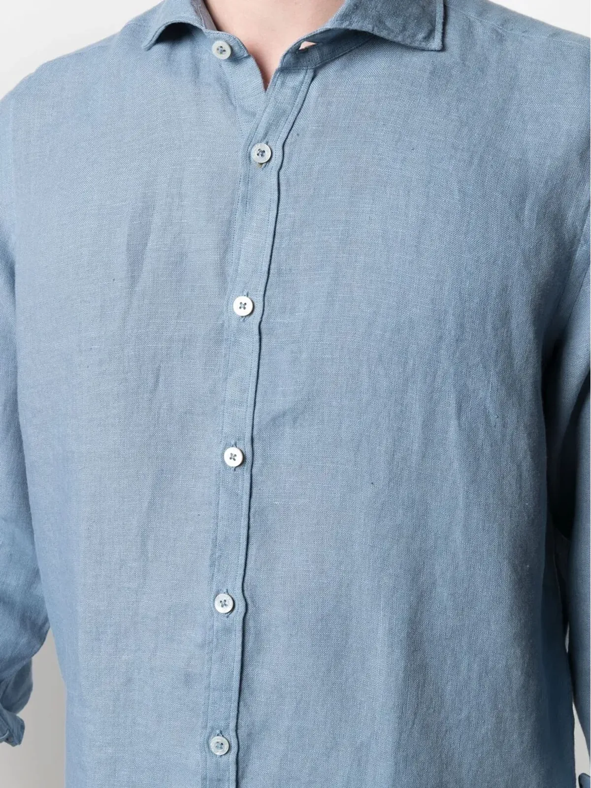 Canali スリムフィット リネンシャツ - 画像5