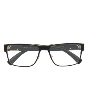 Versace Eyewear スクエアフレーム ロゴプレート メガネ - サムネイル1