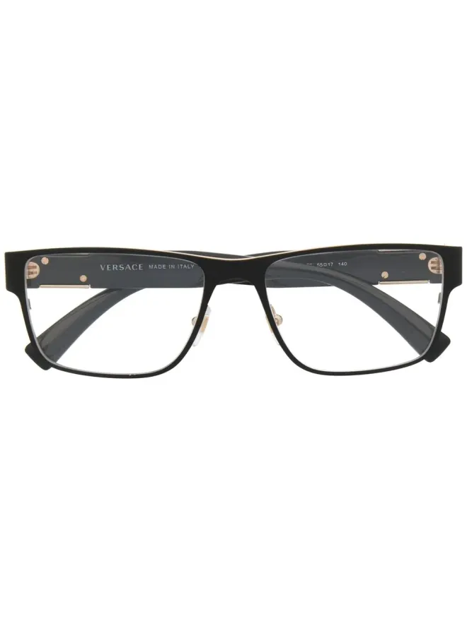 Versace Eyewear Versace Eyewear スクエアフレーム ロゴプレート メガネの商品画像