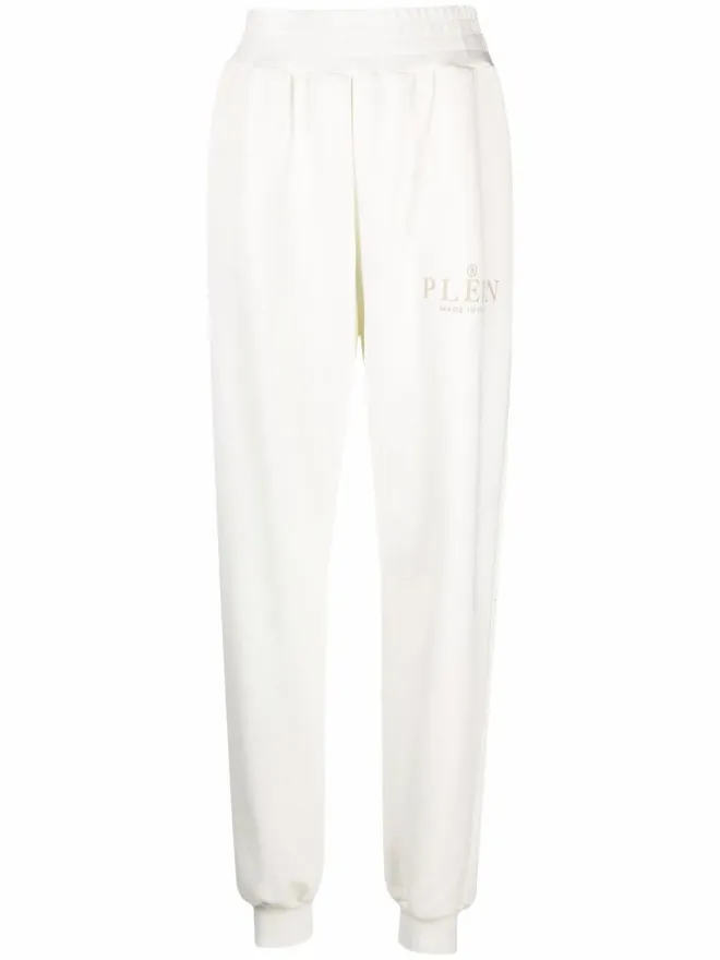 Philipp Plein Philipp Plein アイコニックプレイン ハイウエスト トラックパンツ - Neutralsの商品画像