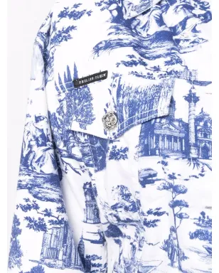 Philipp Plein デニムジャケット バロック柄プリント - サムネイル5