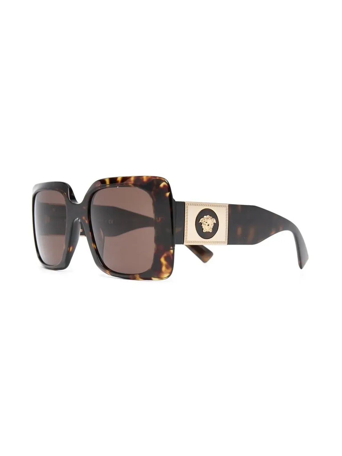 Versace Eyewear スクエアフレームべっ甲調サングラス - ブラウン - 画像2