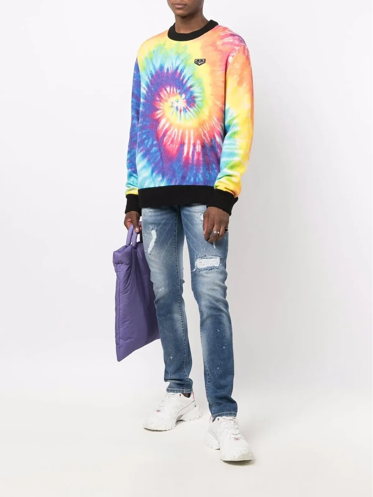 Philipp Plein スカル タイダイ スウェットシャツ - 画像2