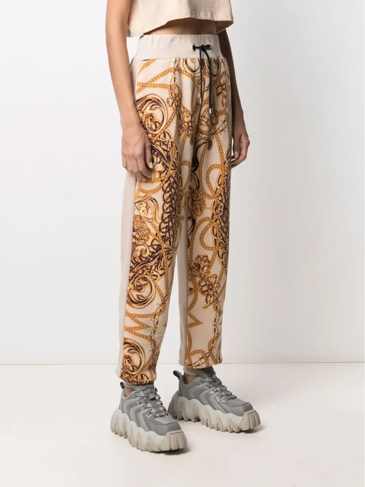 Philipp Plein バロックジャカード フリース スウェットパンツ - 画像3